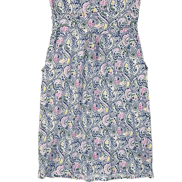 Boden Margo Floral Paisley Dress Sz 6 Blue Pink Jersey Knit - Picture 10 of 13